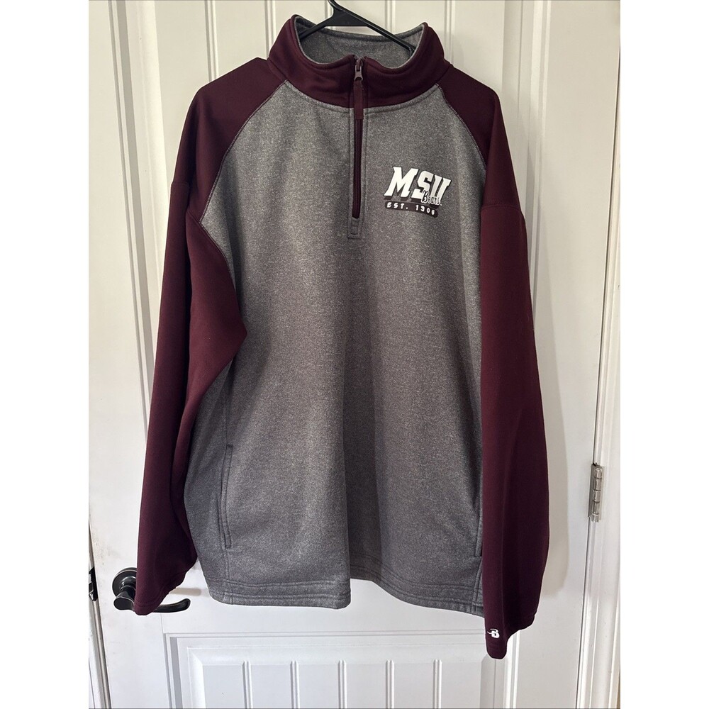 Missouri State Bears Badger Pullover Shirt Mens 2X Long Sleeve Medium 1/4 Zip